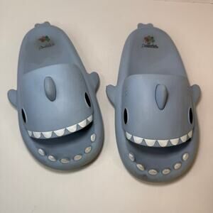 Palms Women's Shark Slides Rubber Sandals Blue Size 9